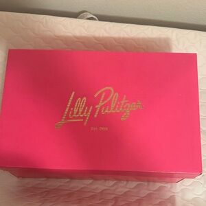 Lilly Pulitzer Raffia and Gold Accent Heels